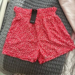 NWT Floral Paperbag Shorts